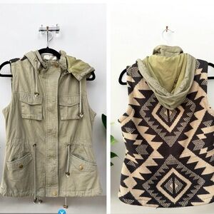 Giddy Up Glamour Boutique Aztec Back Vest Medium